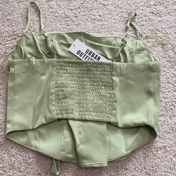 Silence + Noise Mimi Cowl Neck Halter Top NWT Size S - Lime Green - Picture 7 of 8